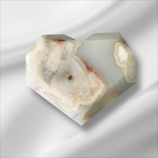 Flower Agate Heart