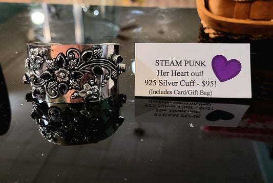 Steampunk 925 Silver Cuff