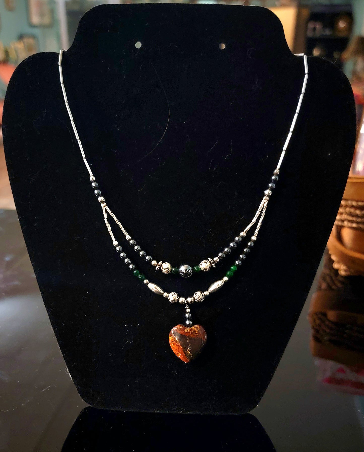 Vintage Sterling Heart Necklace