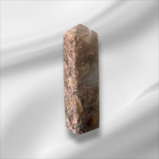 Moss Agate Square Cut Tower