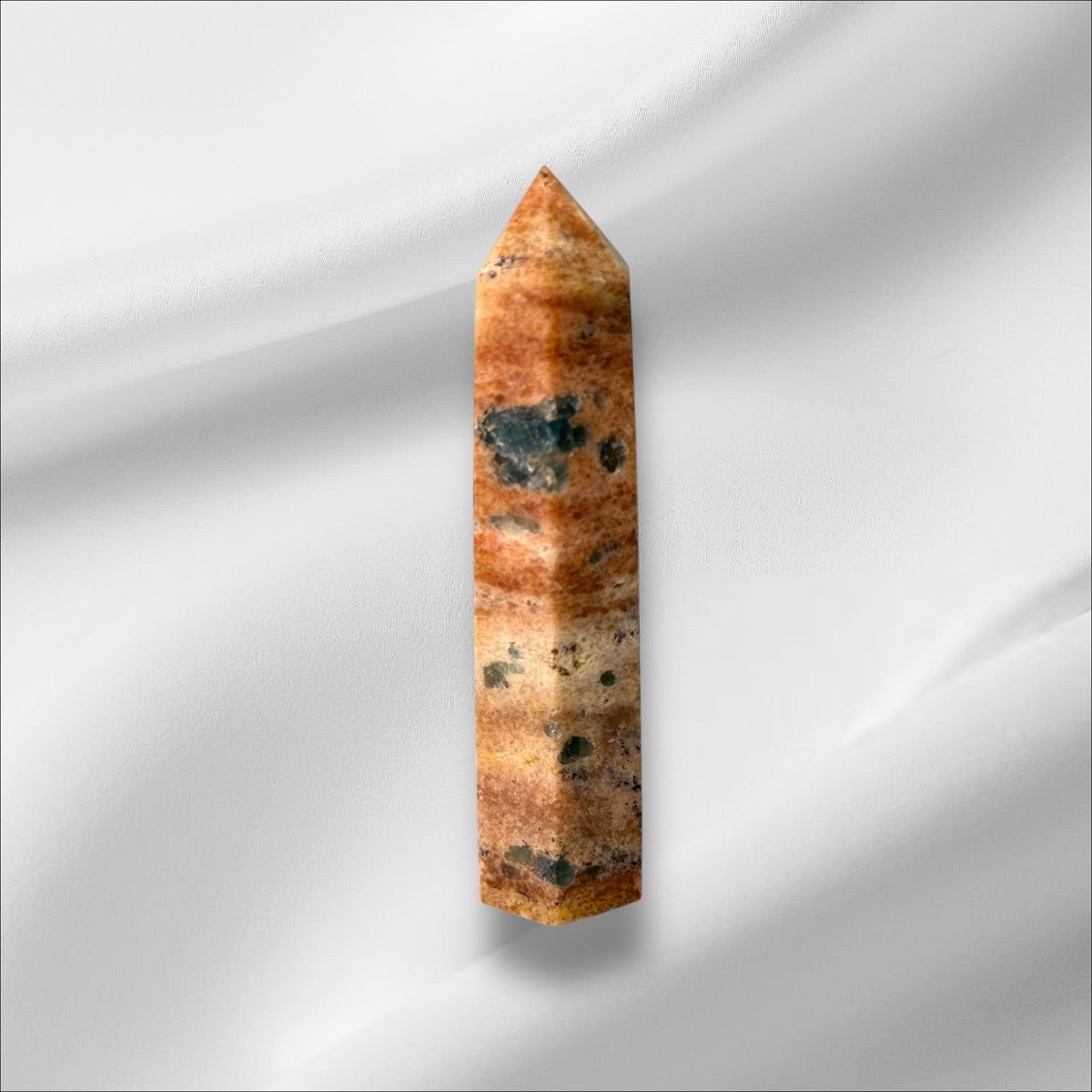 Sunstone w/ Blue Apatite Tower