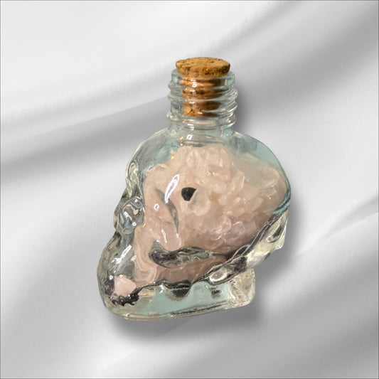 Rose Quartz Skull Chips