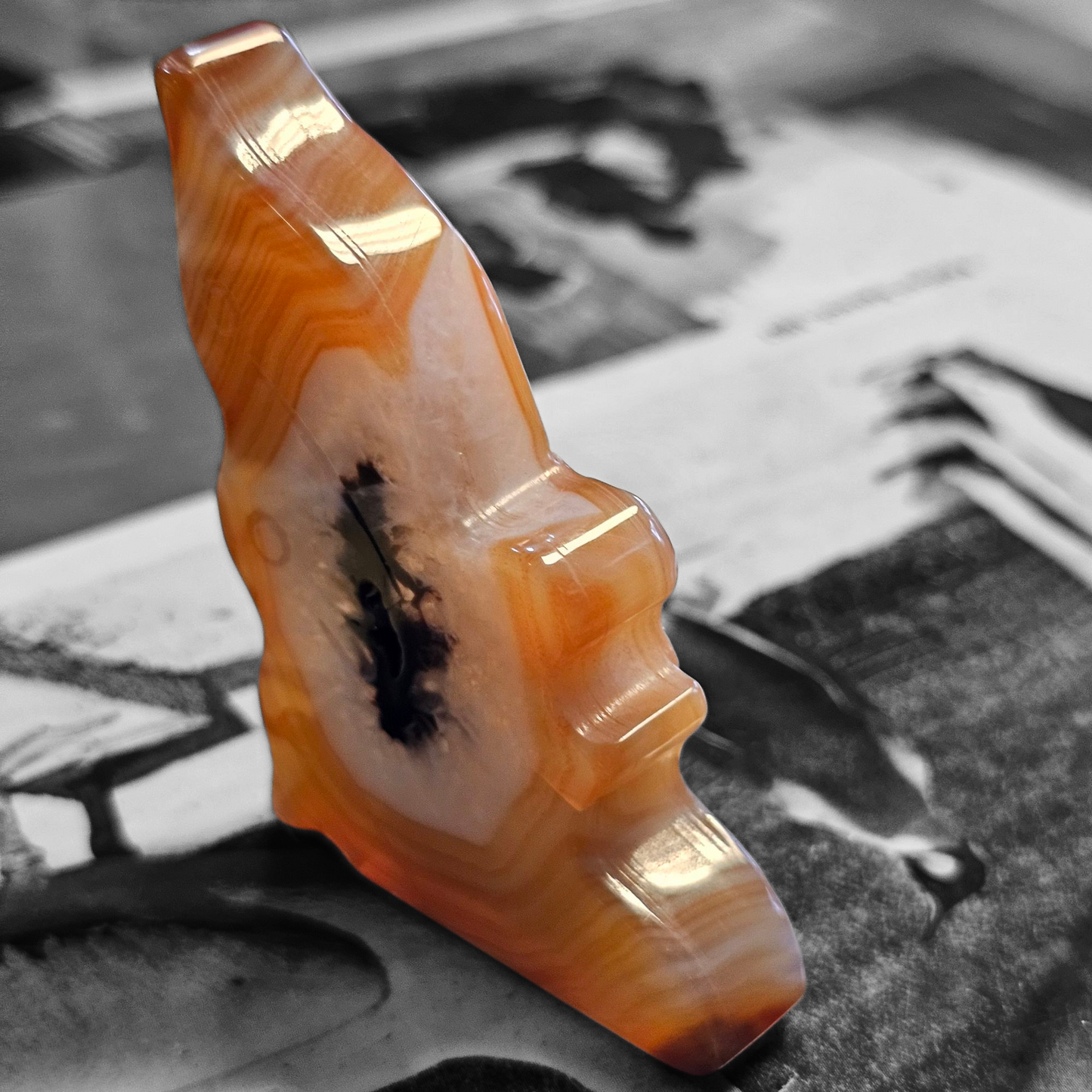 Carnelian w/ Quartz Fairy #1 C4-65 image 1