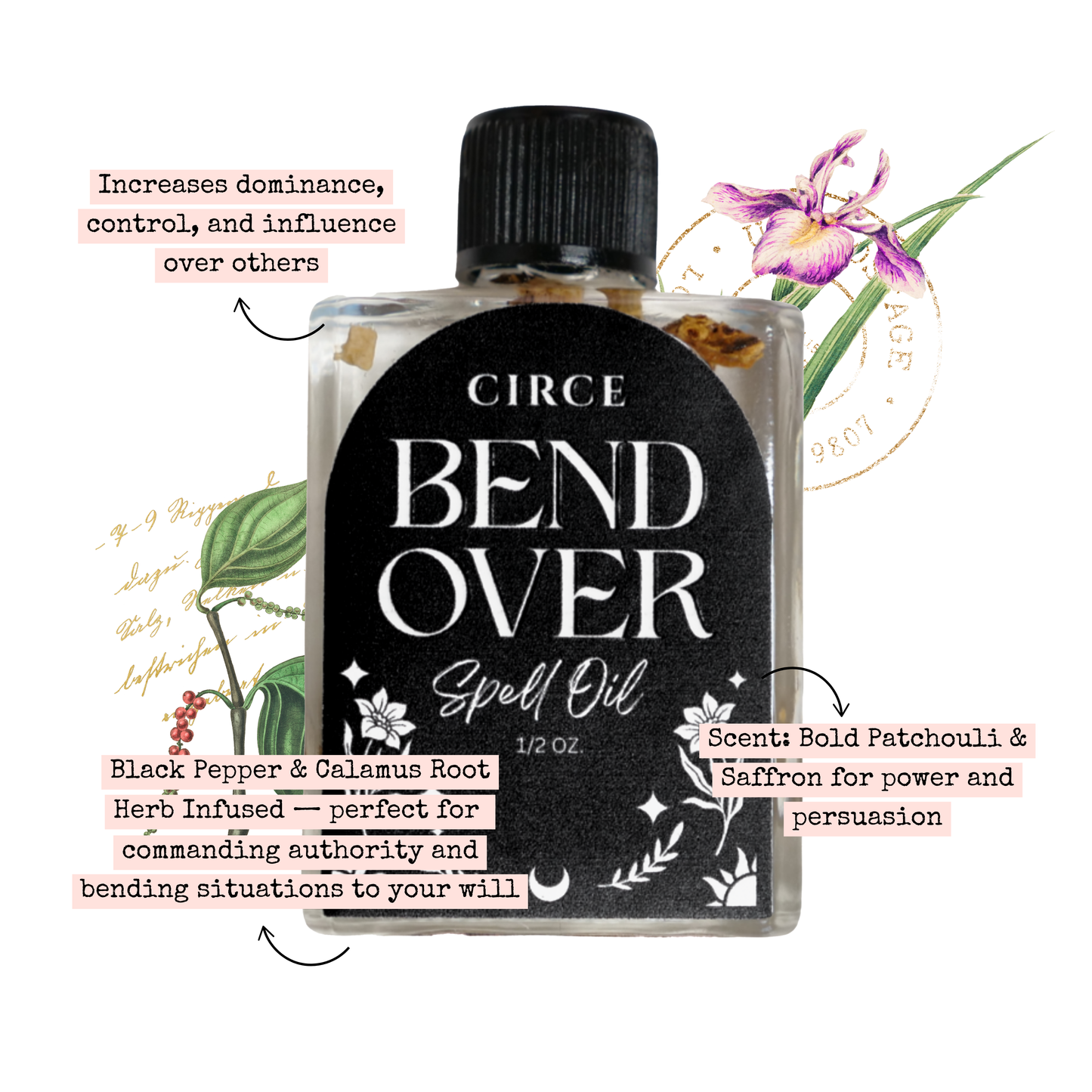 Bend Over Spell Oil - Anointing Oil for Influence - Conjure