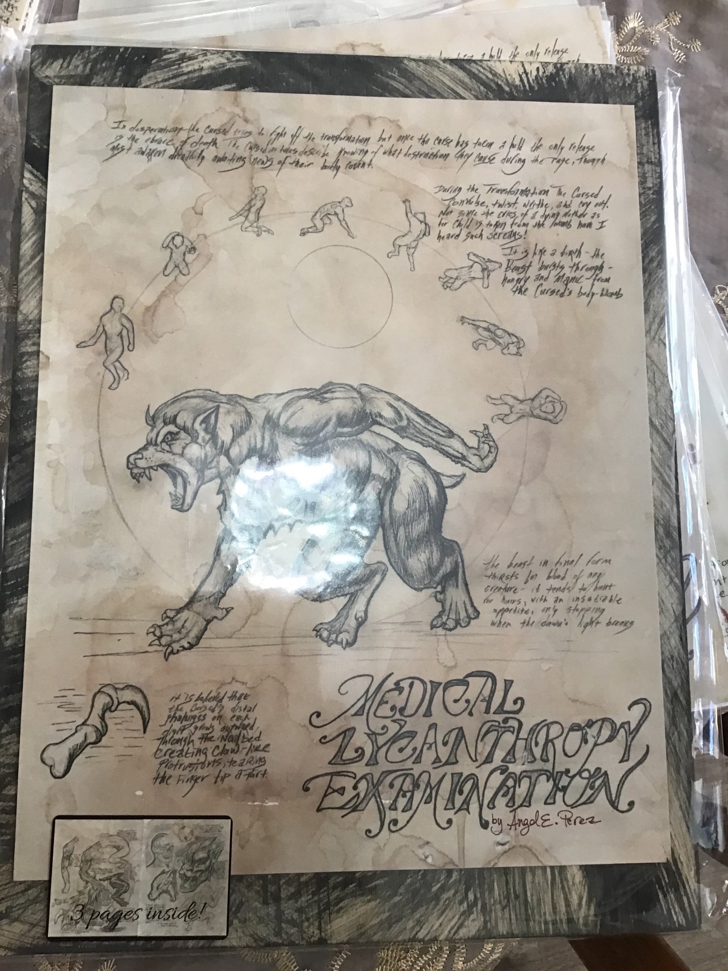 Werewolf (Lycanthrope) Wood Drawing image 0