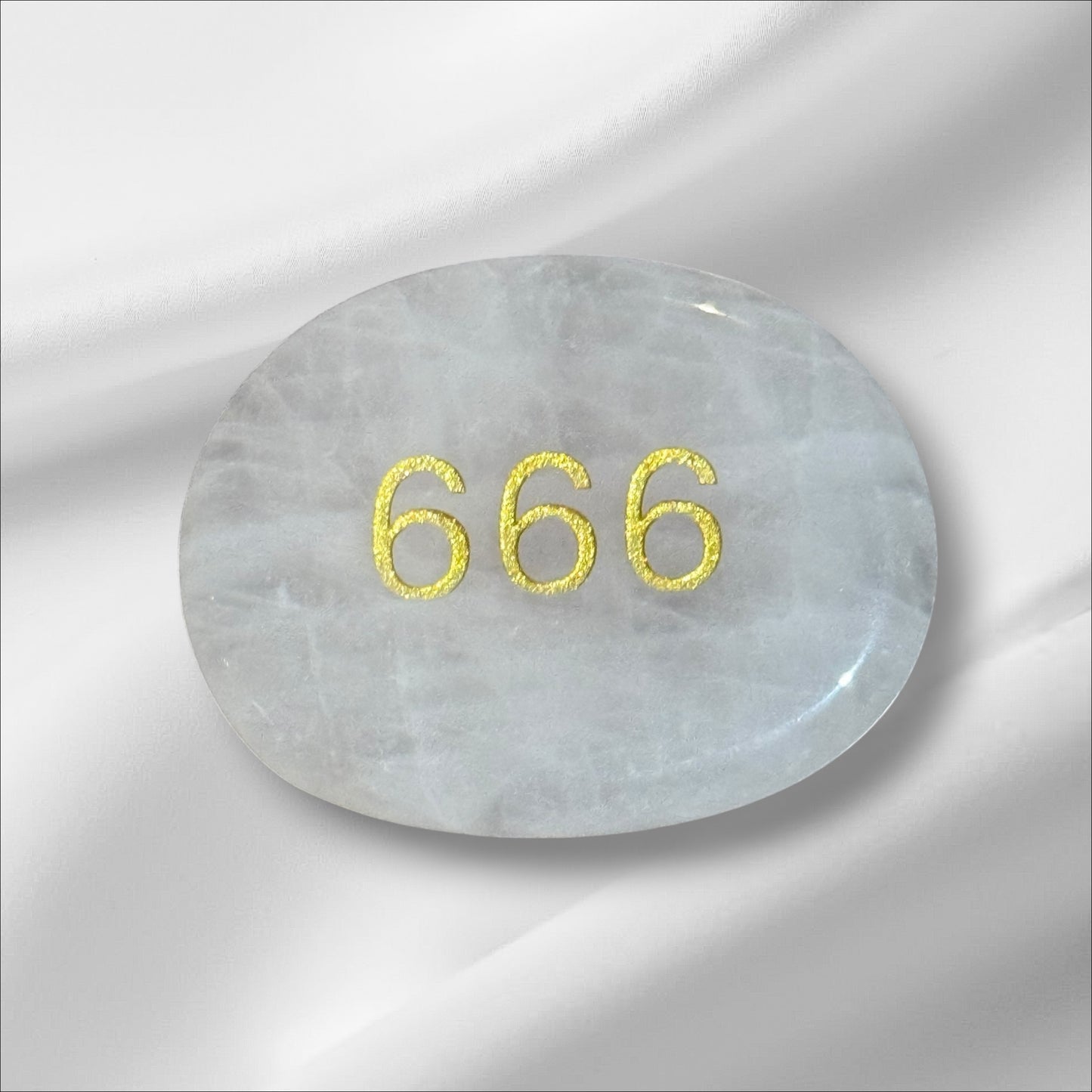 Rose Quartz Worry Stone - 666