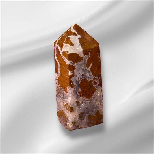 Yellow Agate with Quartz Tower