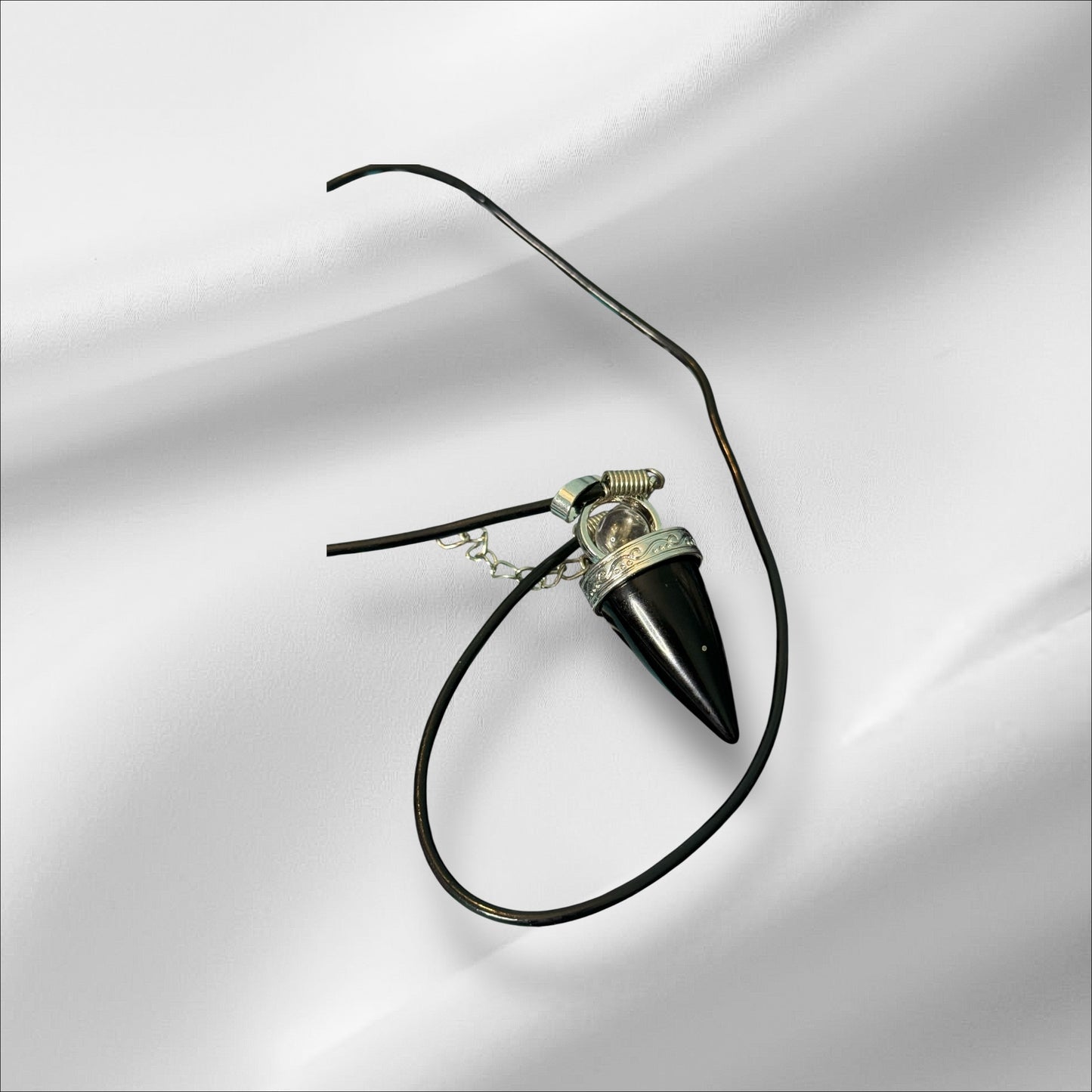 Obsidian Pendulum Necklace