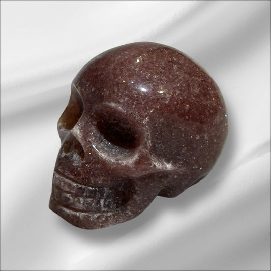 Strawberry Quartz Skull