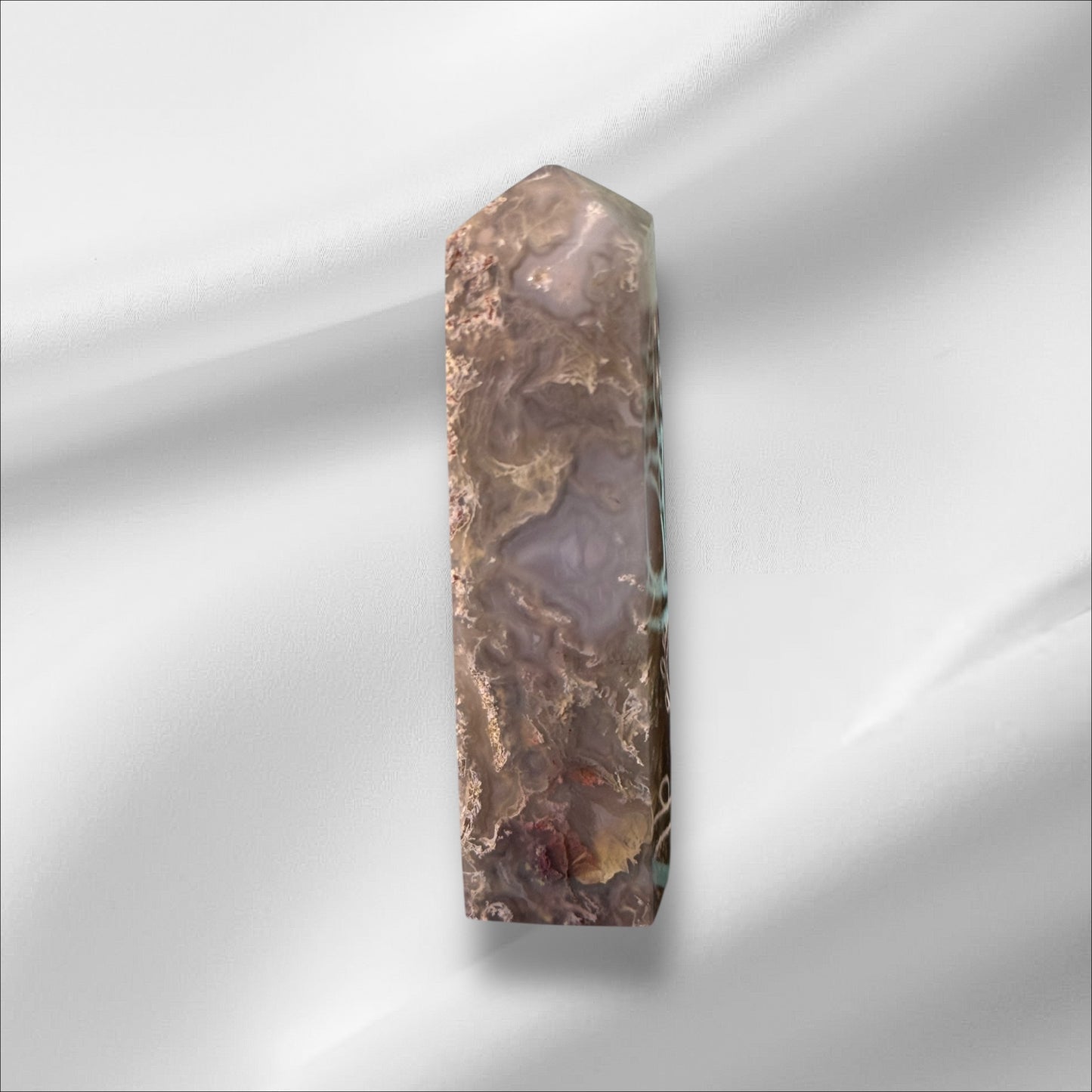 Moss Agate Square Cut Tower