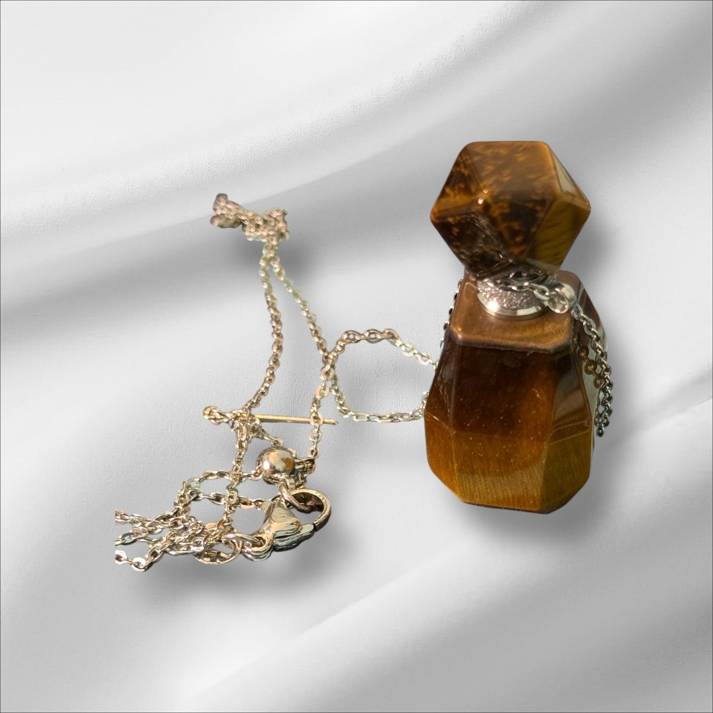 Tiger's Eye Necklace Bottle