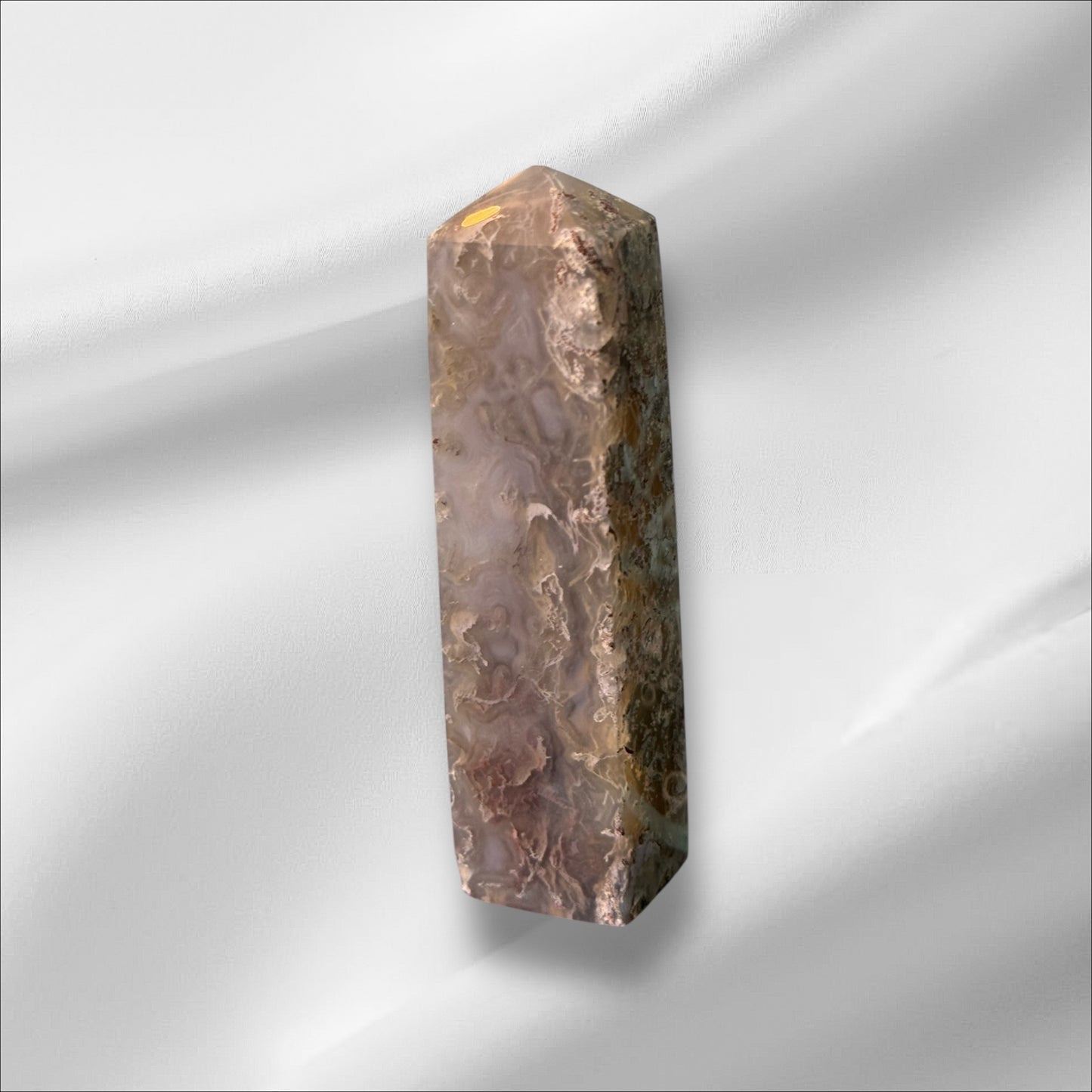 Moss Agate Square Cut Tower