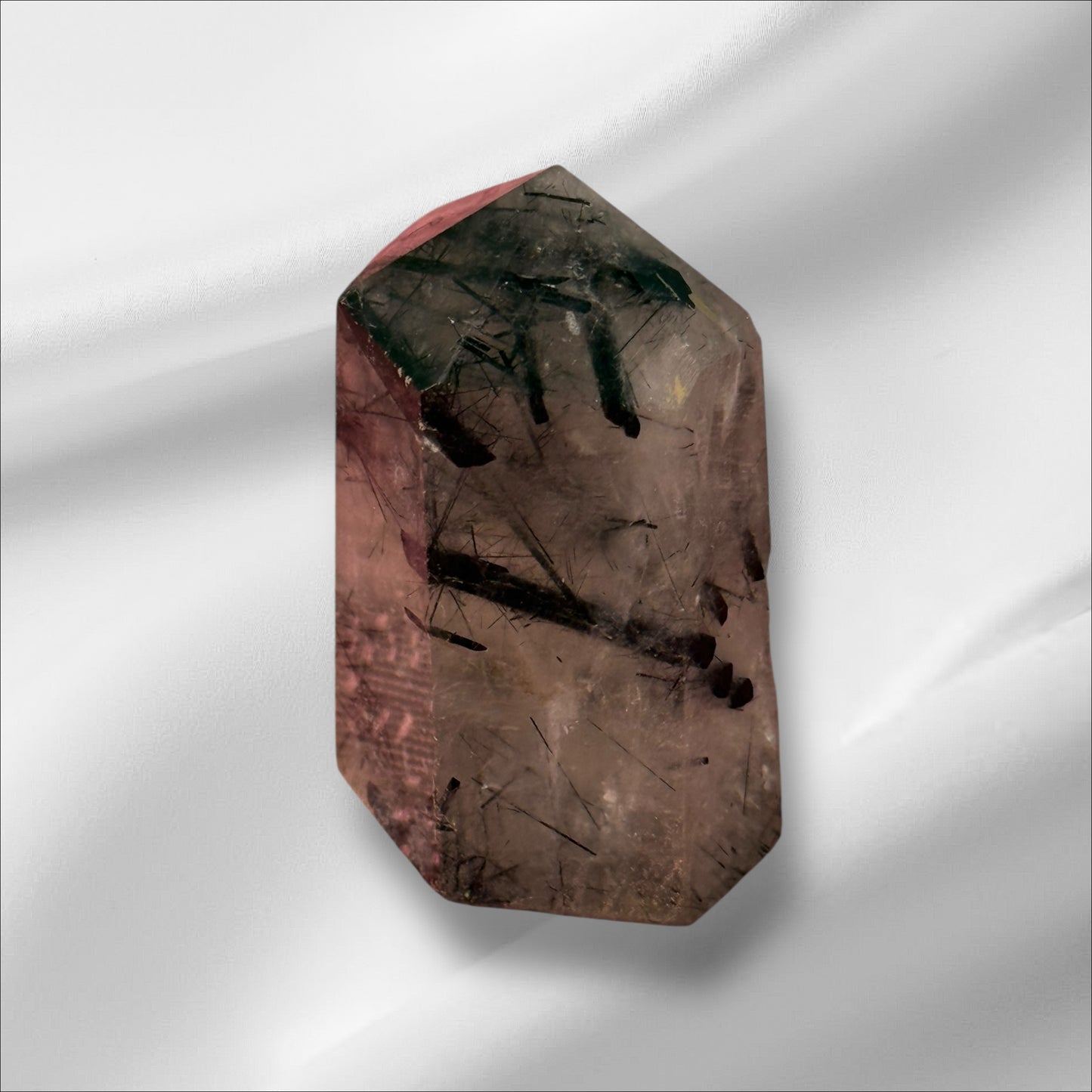 Black Tourmaline in Quartz Tower #2