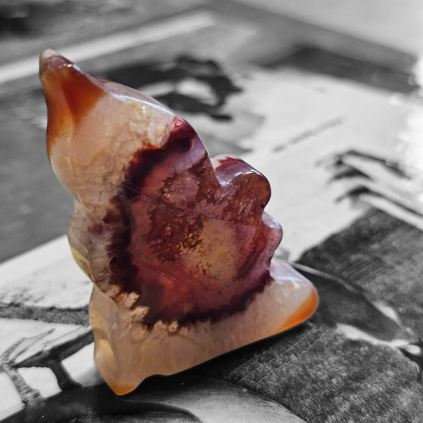 Carnelian w/ Quartz Fairy #2 C4-66 image 1