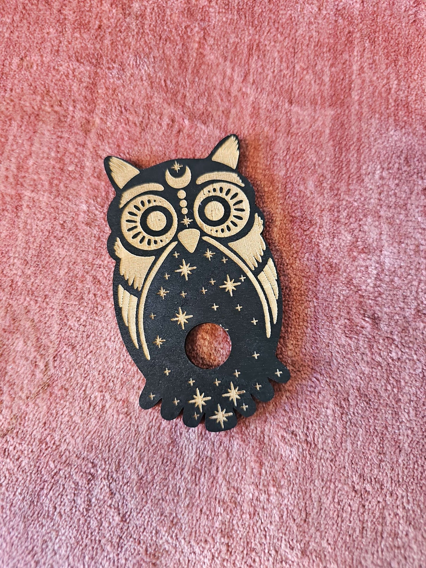 #270 Wood Owl Sphere Holder 2 image 0