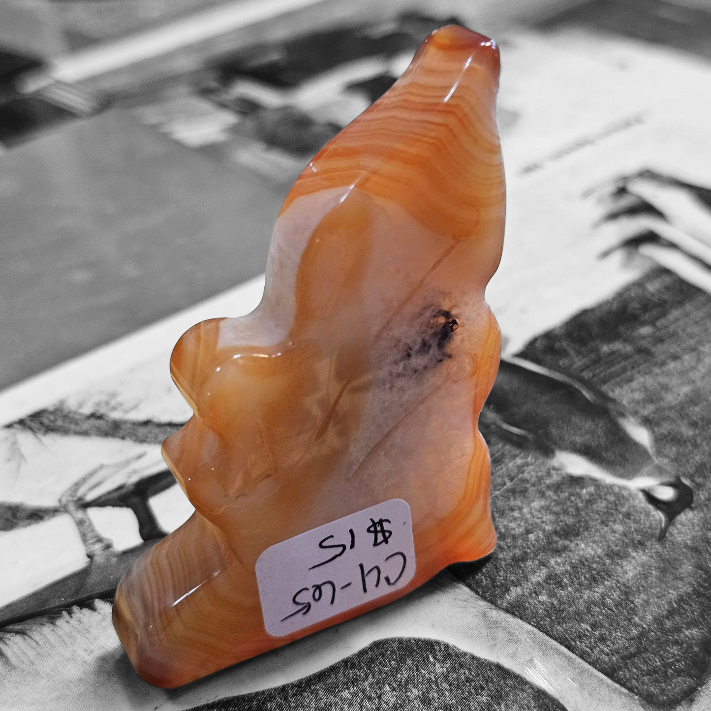 Carnelian w/ Quartz Fairy #1 C4-65 image 2