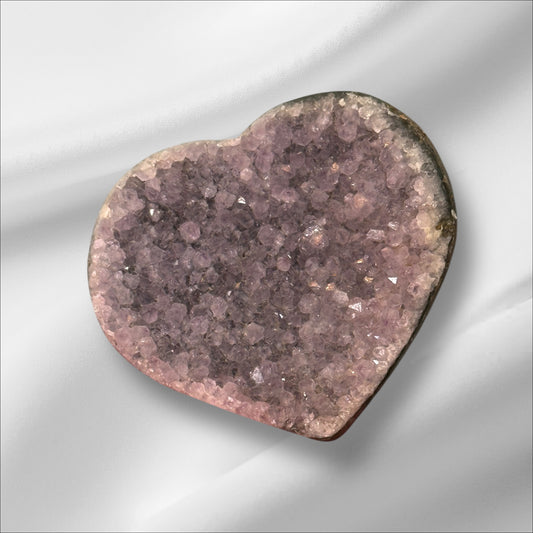 Raw Amethyst Heart XL
