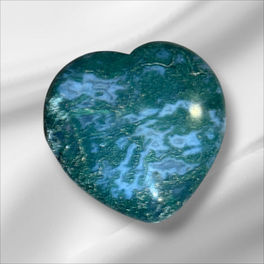 Moss Agate Heart