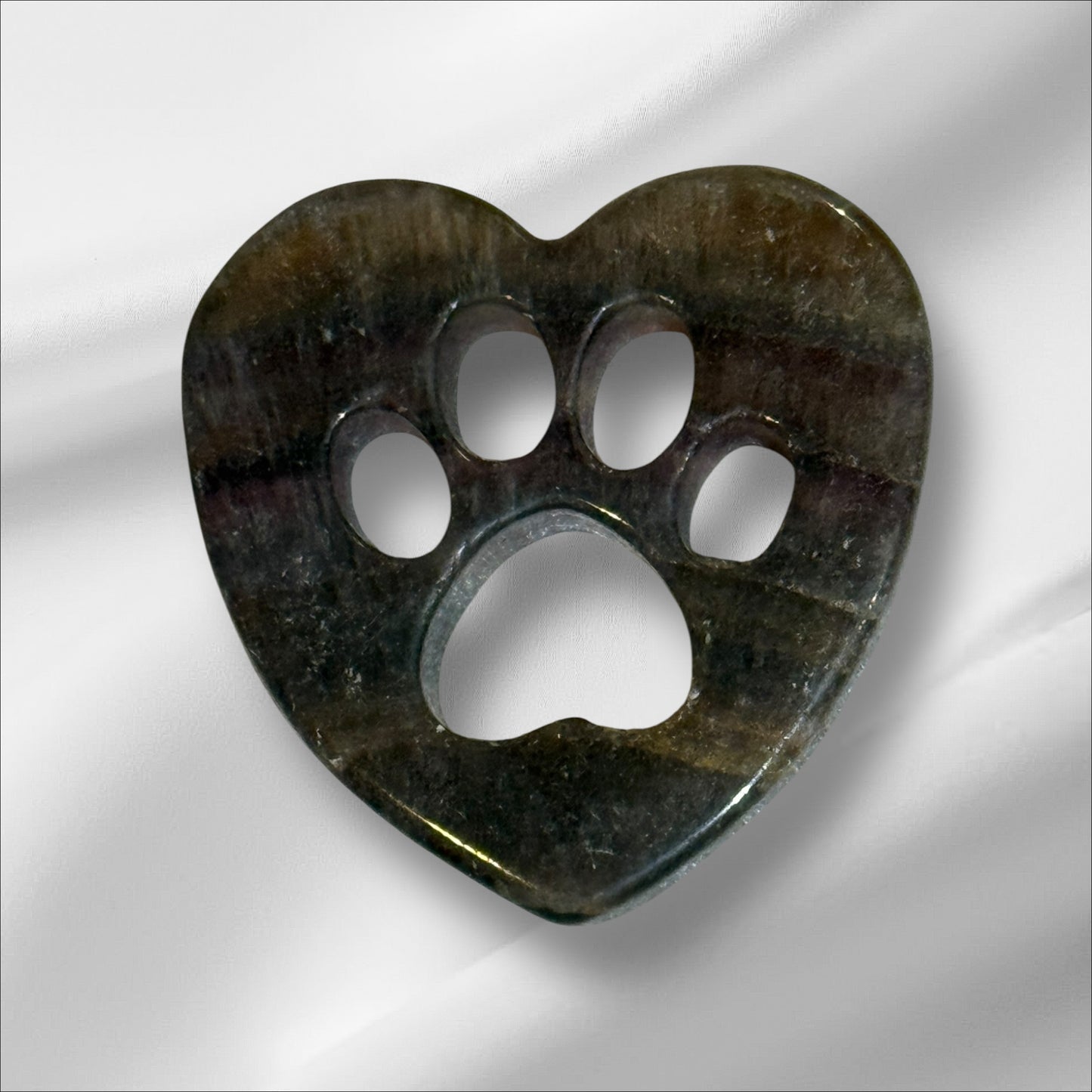 Fluorite Paw Heart