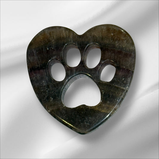 Fluorite Paw Heart