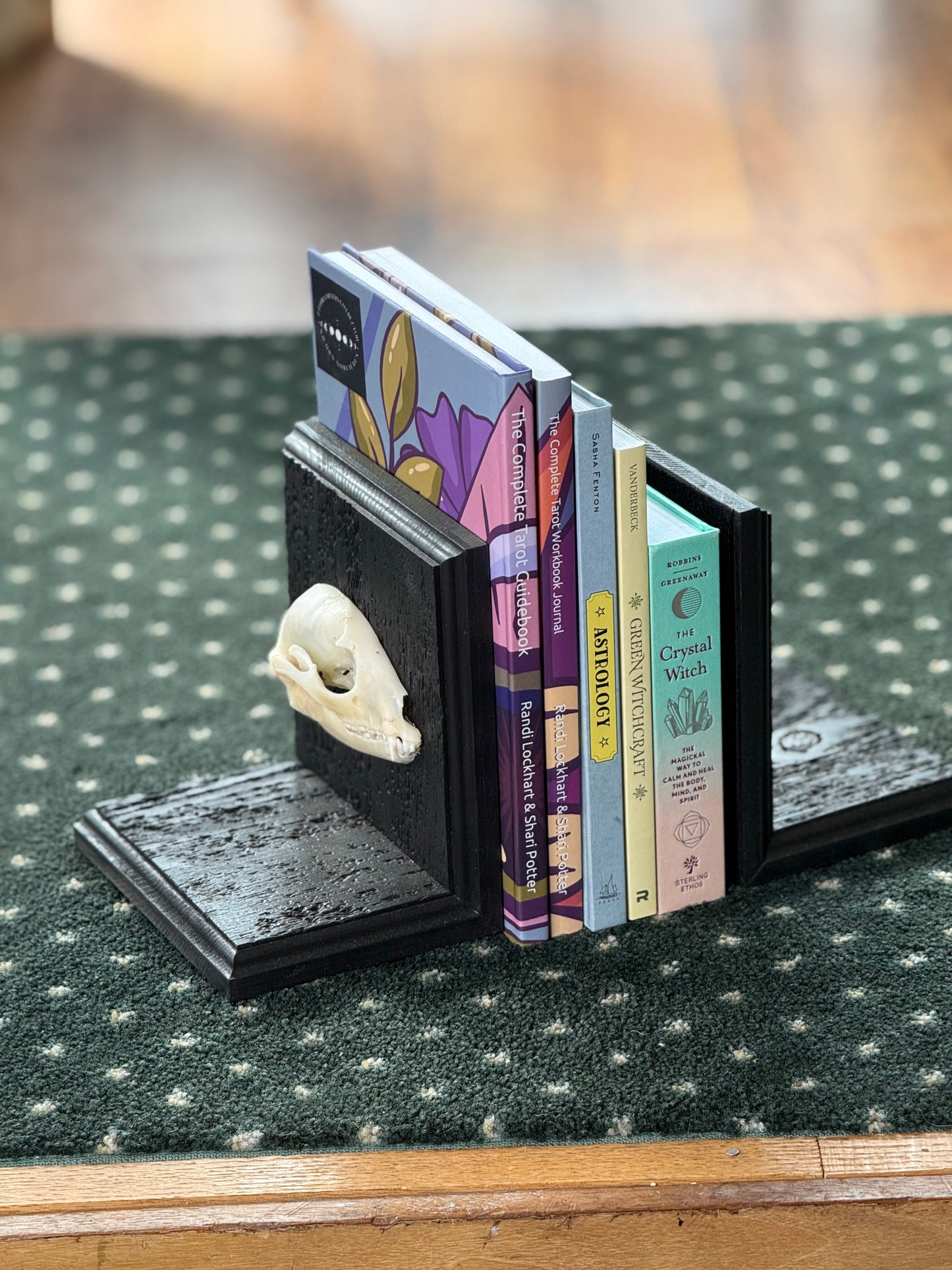 Bookends with Real bone Skull