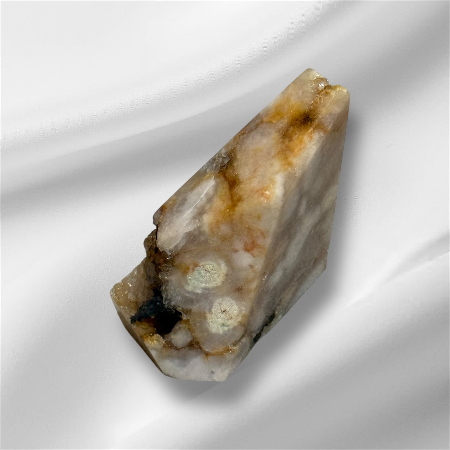 Pink Amethyst with Flower Agate