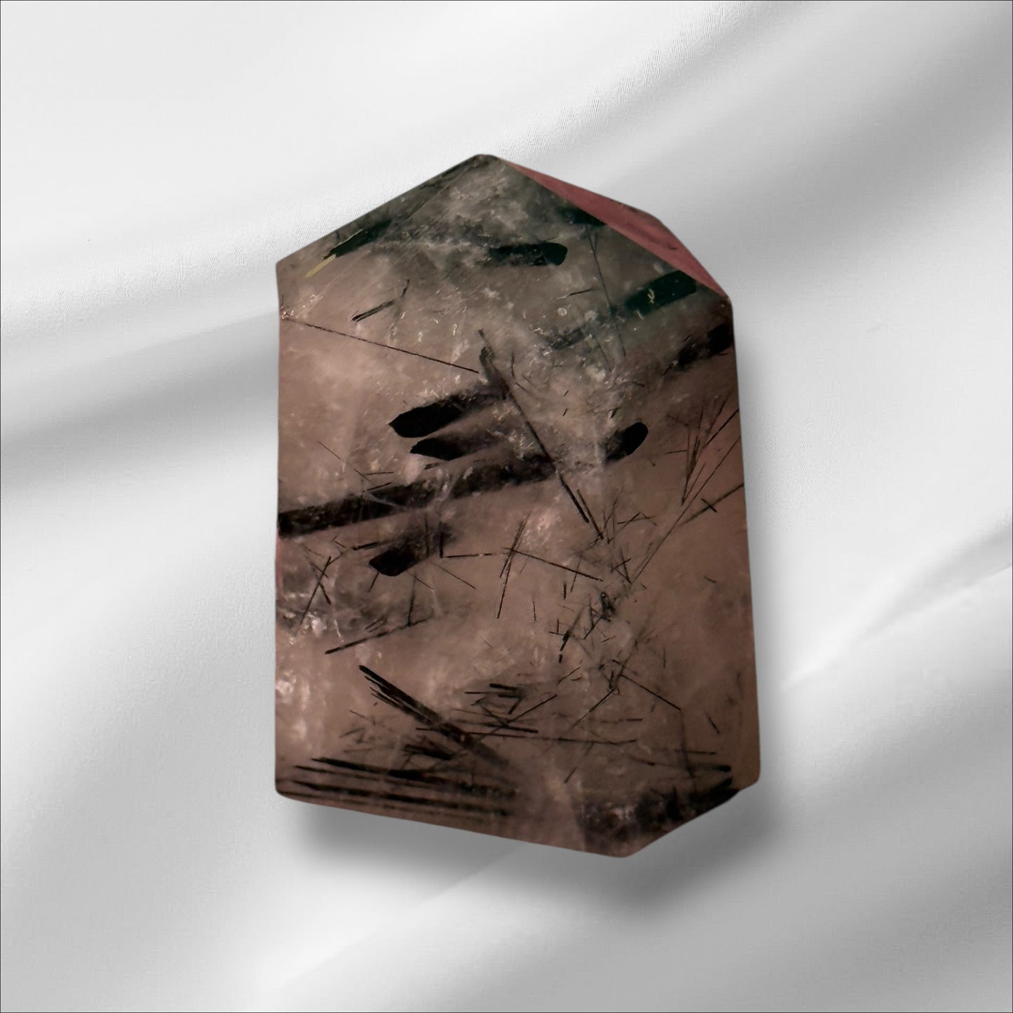 Black Tourmaline in Quartz Tower #2