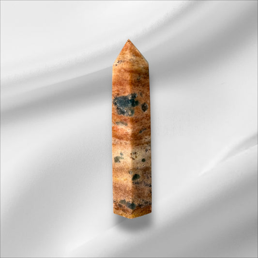 Sunstone w/ Blue Apatite Tower