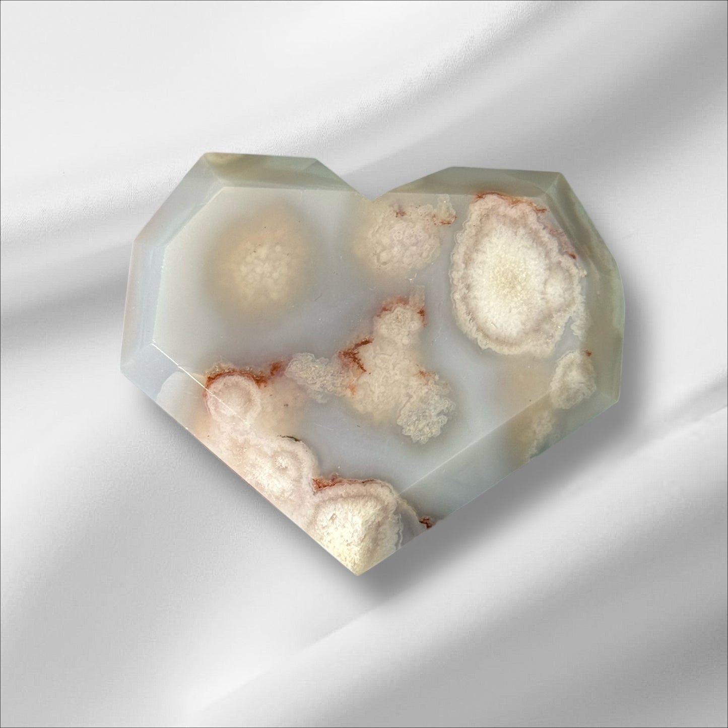 Flower Agate Heart