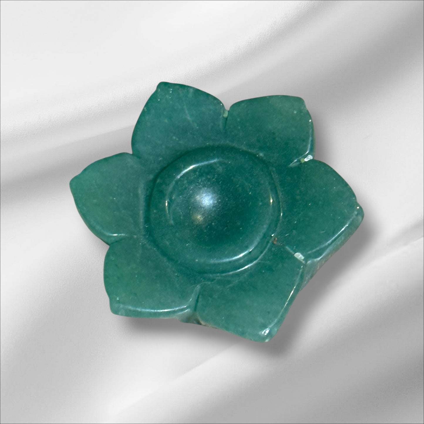Green Adventurine Lotus Sphere Holder #2