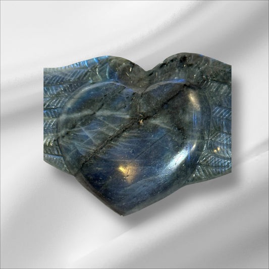 Labradorite Heart Wings
