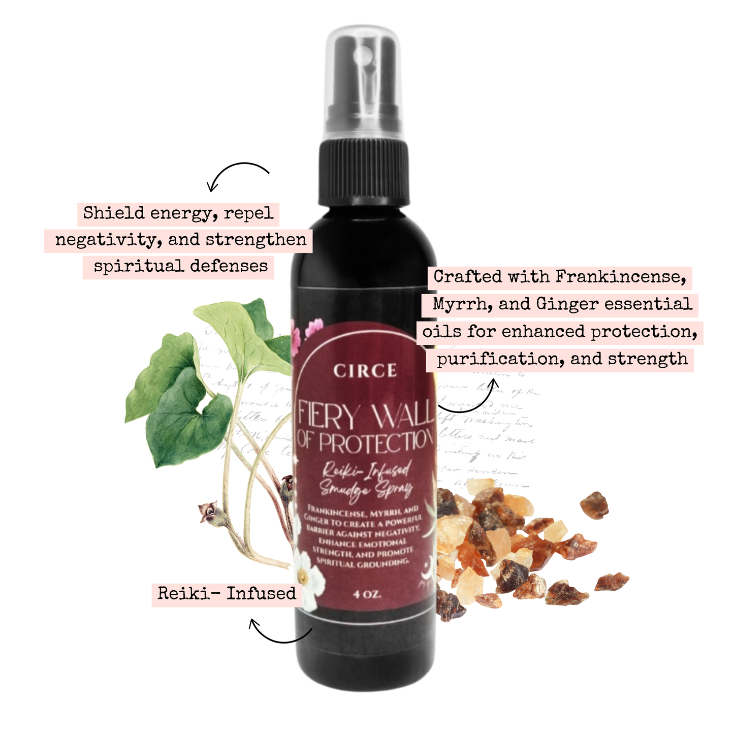 Fiery Wall of Protection Smudge Spray - Block Negativity