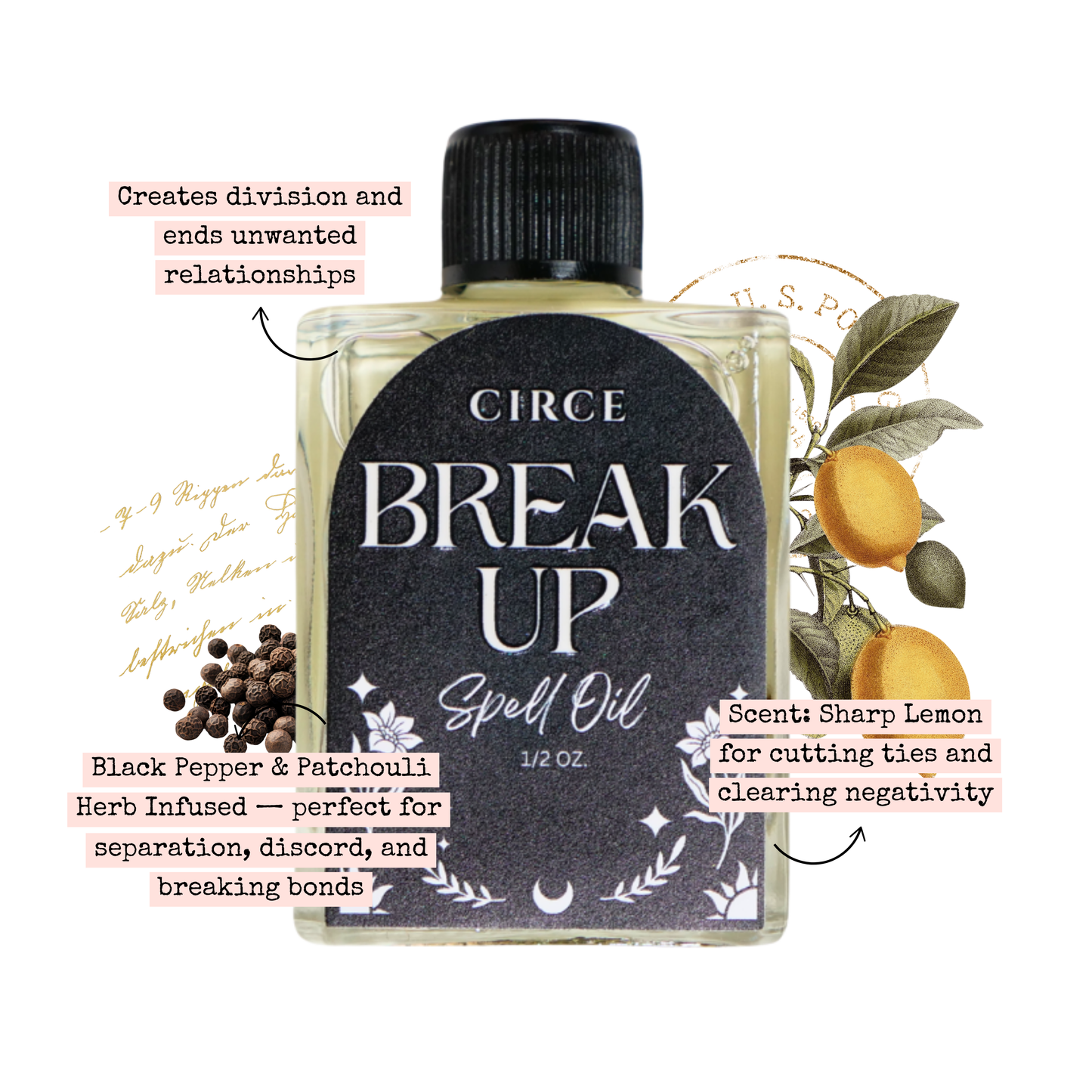 Break Up Spell Oil - Anointing Oil for Separation Banishing