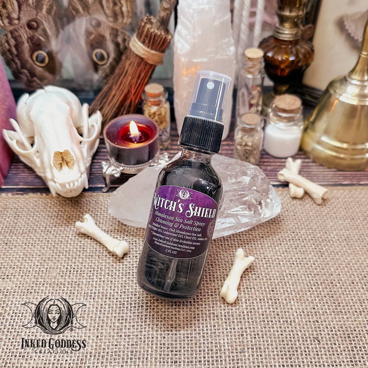 Witch's Shield Himalayan Salt Spray for Cleansing & Protection