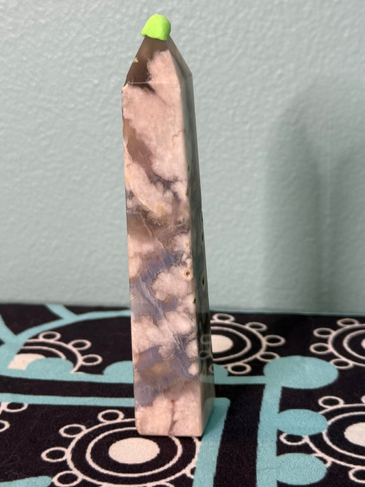 Blue Flower Agate Tower