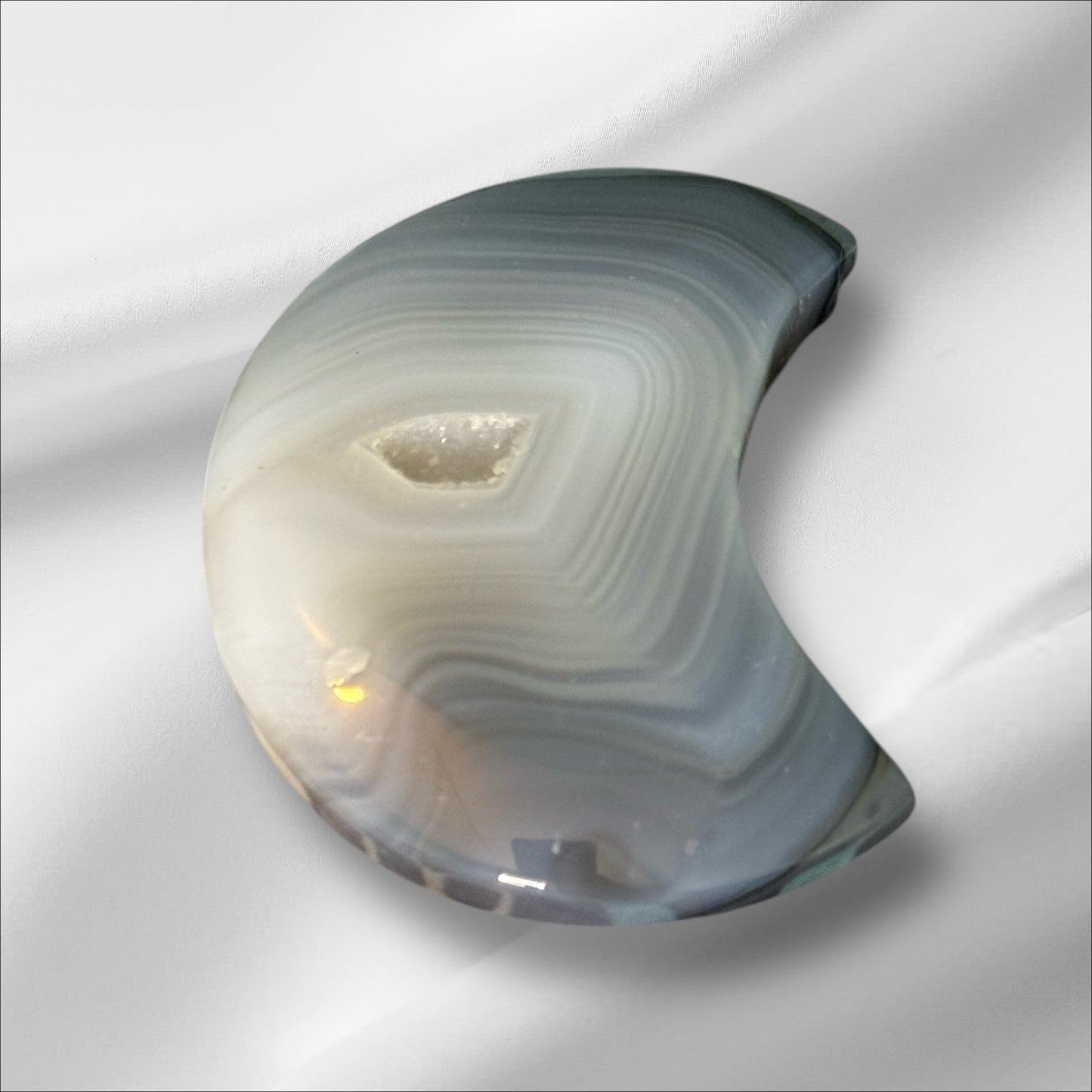 Druzy Agate Moon Black