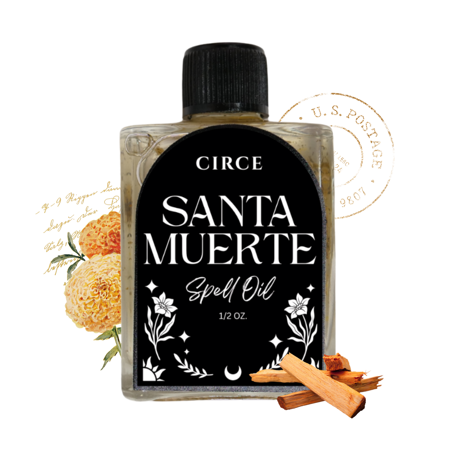Santa Muerte Spell Oil - 1/2 oz Anointing Oil for Protection