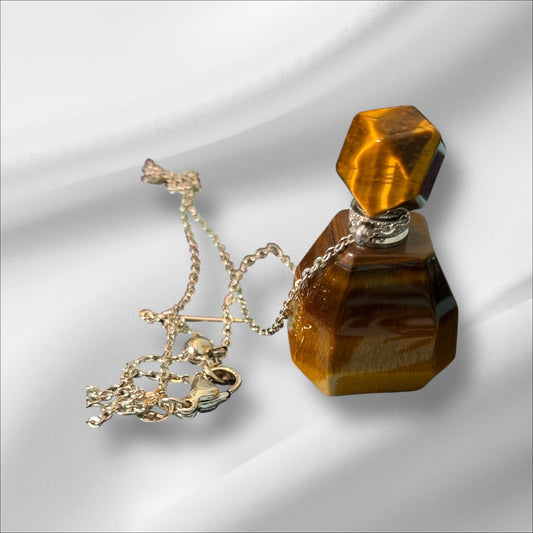 Tiger's Eye Necklace Bottle