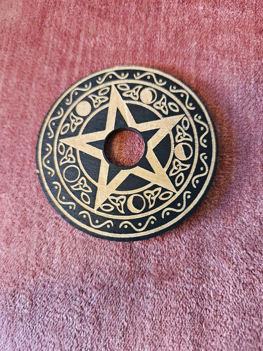 #274 Wood Star Sphere Holder image 0