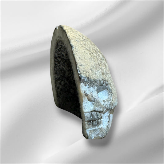 Black Amethyst 1/2 Skull