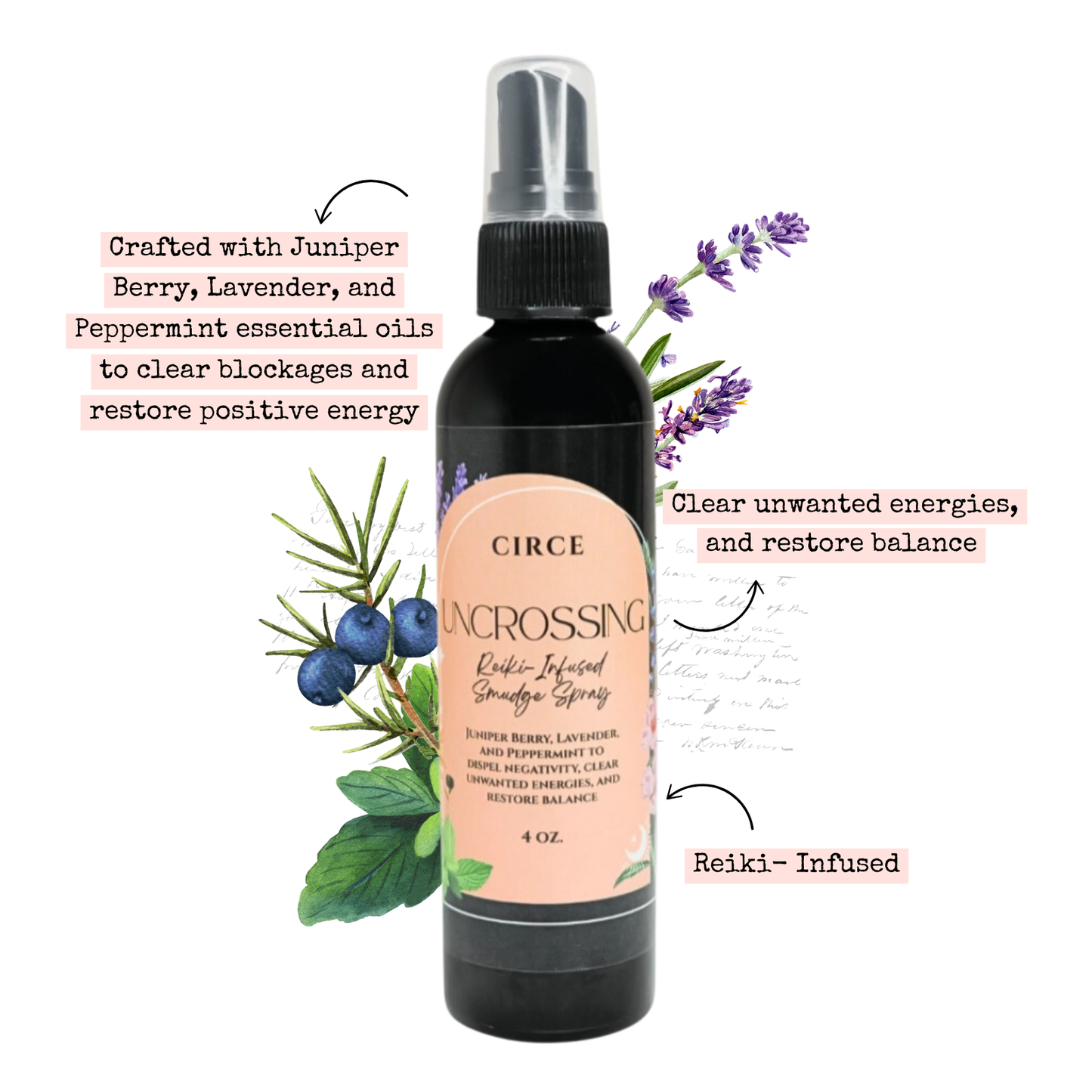 Uncrossing Smudge Spray - Energy Clearing Sage Smudge Spray