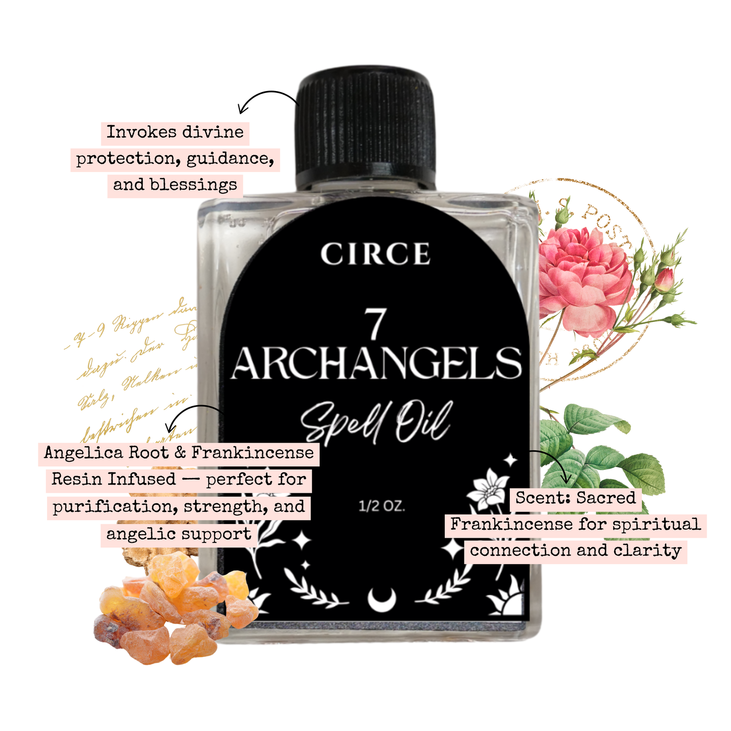 7 Archangels Spell Oil - Anointing Oil for Divine Protection