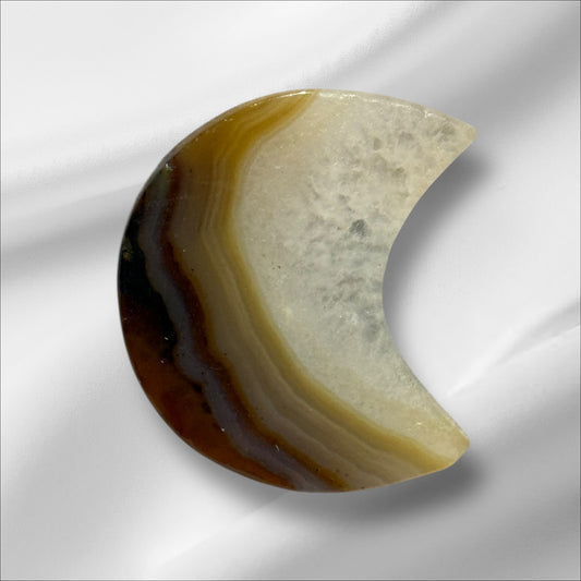 Agate with Quartz Moon