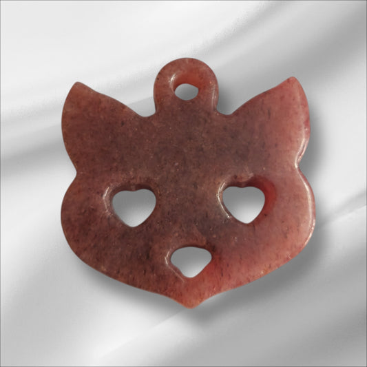 Strawberry Quartz Cat Face C4-70 image 0