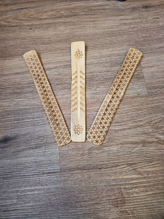 Wood Burned Incense Holders image 0