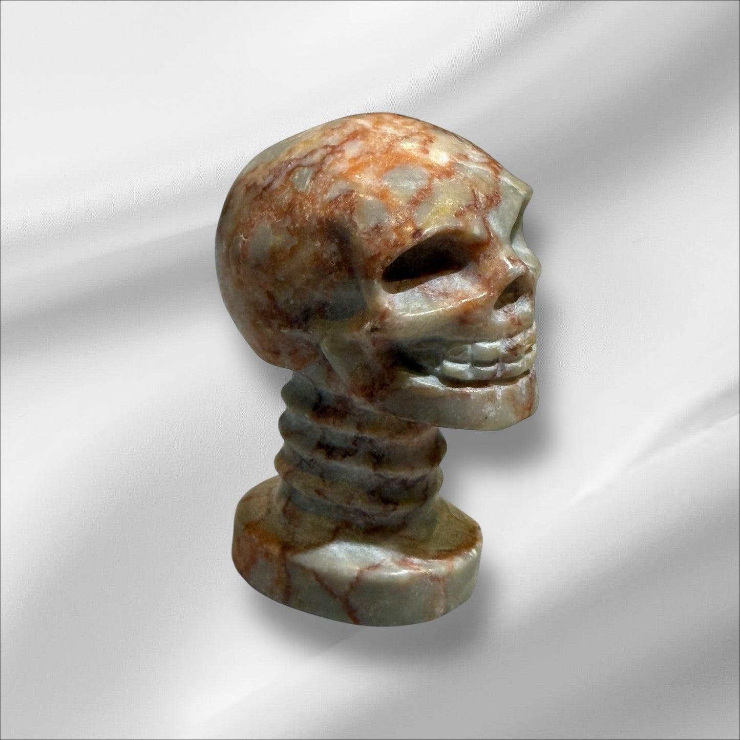 Red Network Jasper Skull
