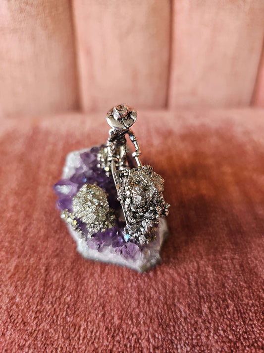 Amythest Pyrite Miner B #366 image 0