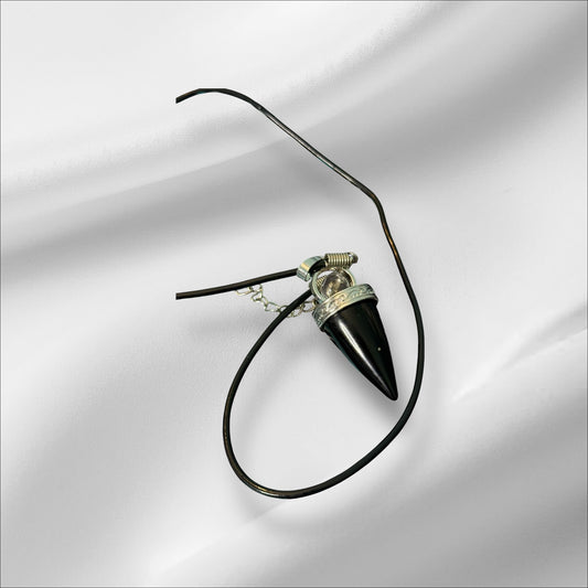 Obsidian Pendulum Necklace