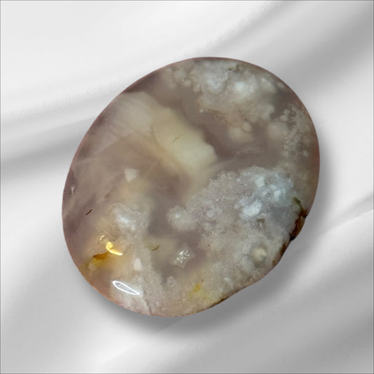 Flower Agate Worry Stone #2