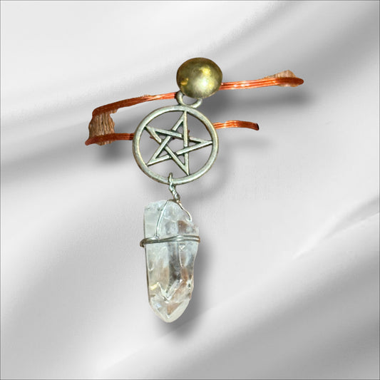 Triple Coil Clear Quartz Altar Broom